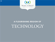 Tablet Screenshot of discoverwakeforest.org
